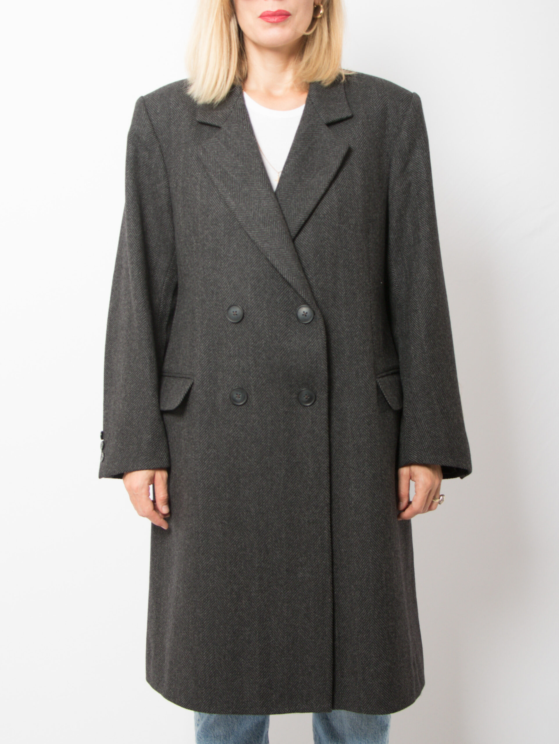 Vintage Herringbone Coat Mens by ETHOMAS Vintage Herringbone Coat Mens by ETHOMAS - Image 5
