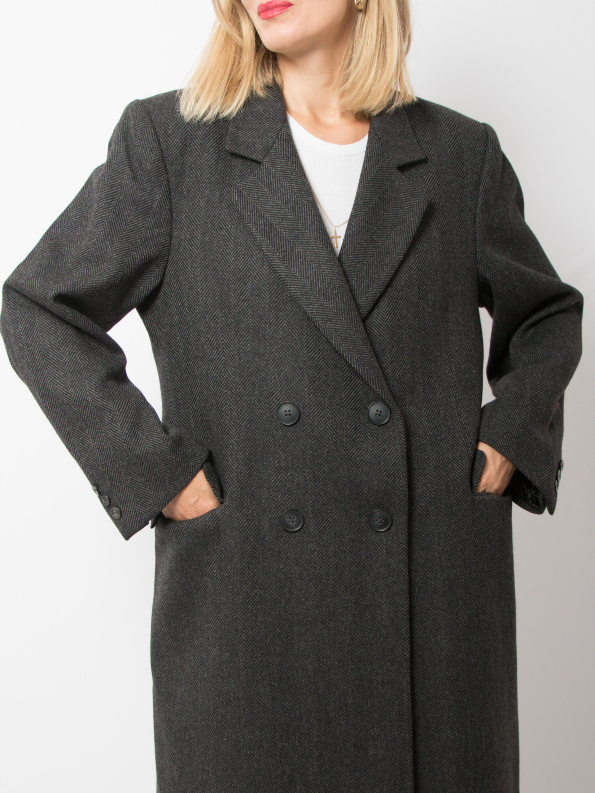 Vintage Herringbone Coat Mens by ETHOMAS Vintage Herringbone Coat Mens by ETHOMAS