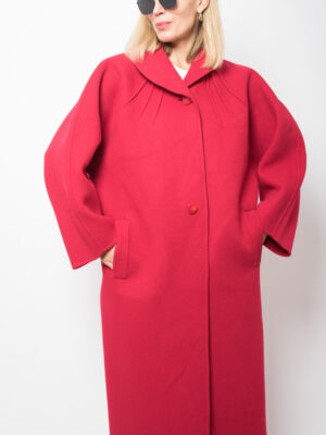 Vintage GERARDI Raspberry Wool Coat