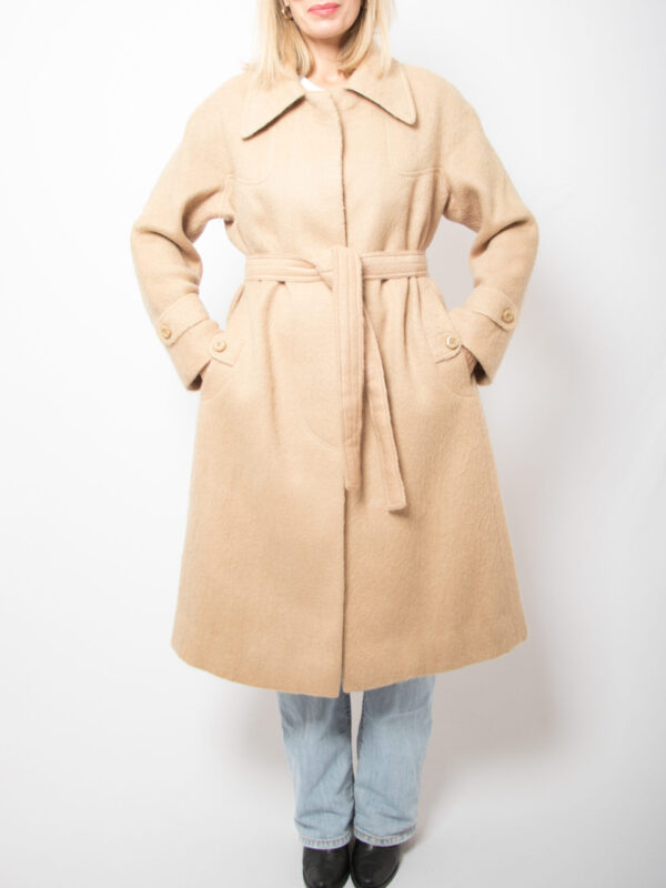 Vintage Wool Trench Coat - Image 3