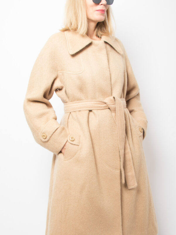 Vintage Wool Trench Coat - Image 5