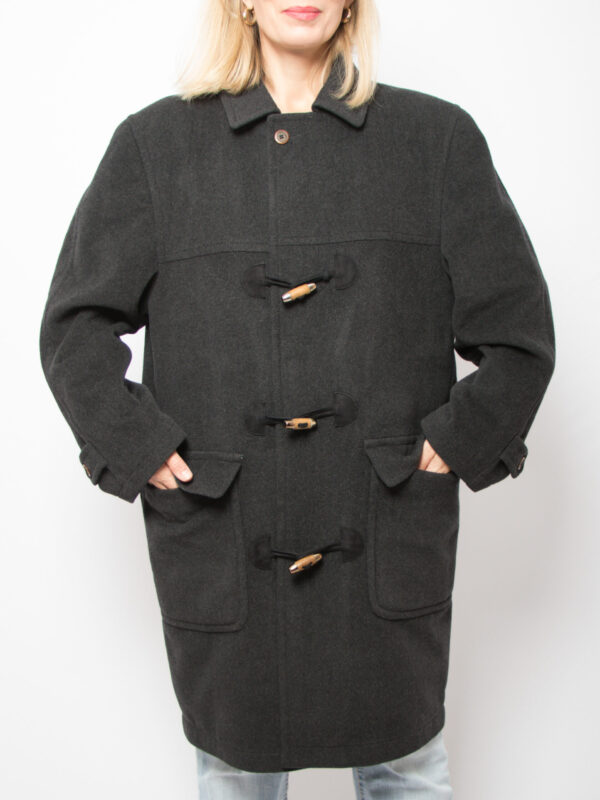 Vintage Wool Duffle Coat Menswear - Image 5
