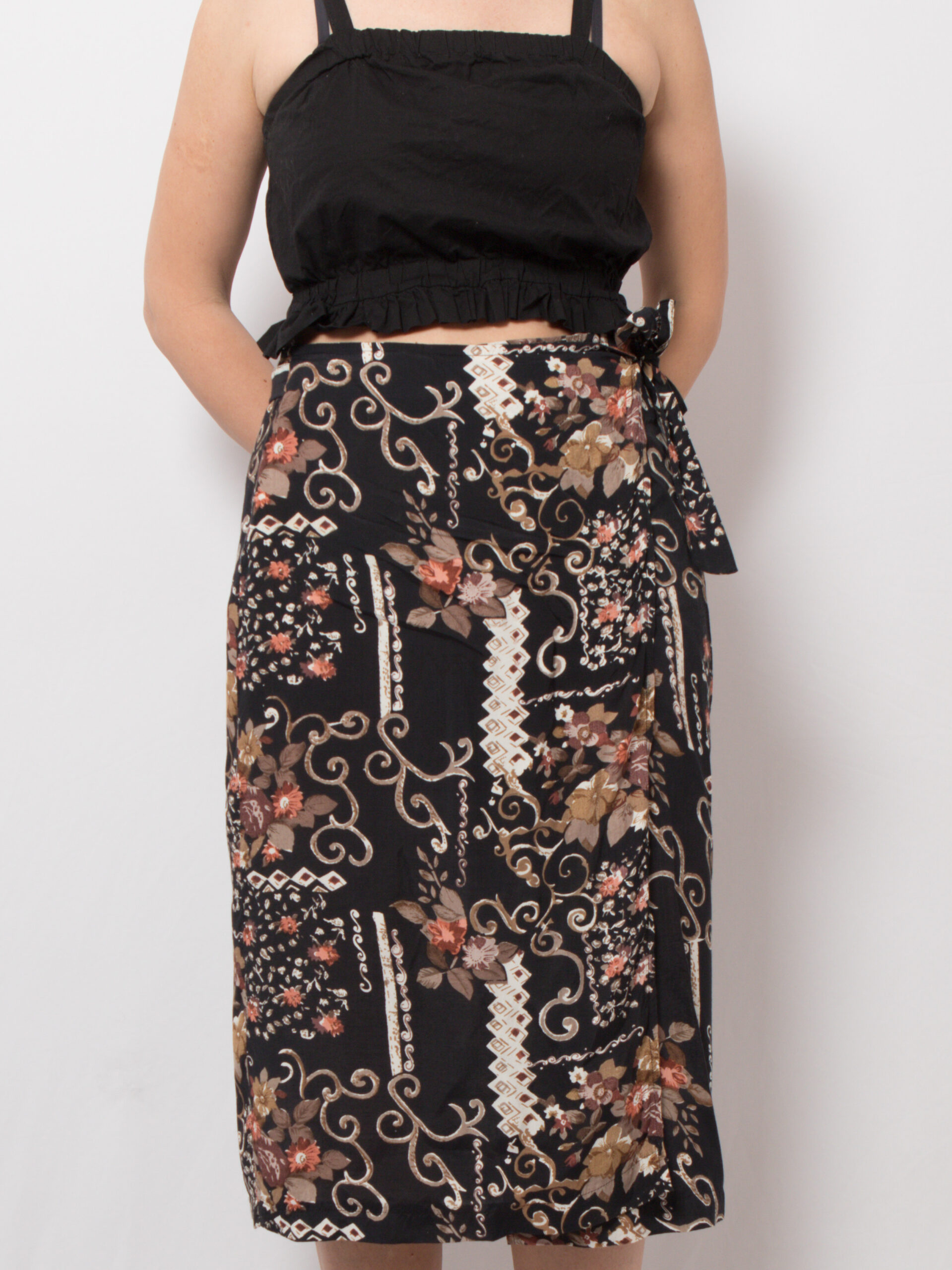Vintage Wrap Skirt Abstract Vintage Wrap Skirt Abstract