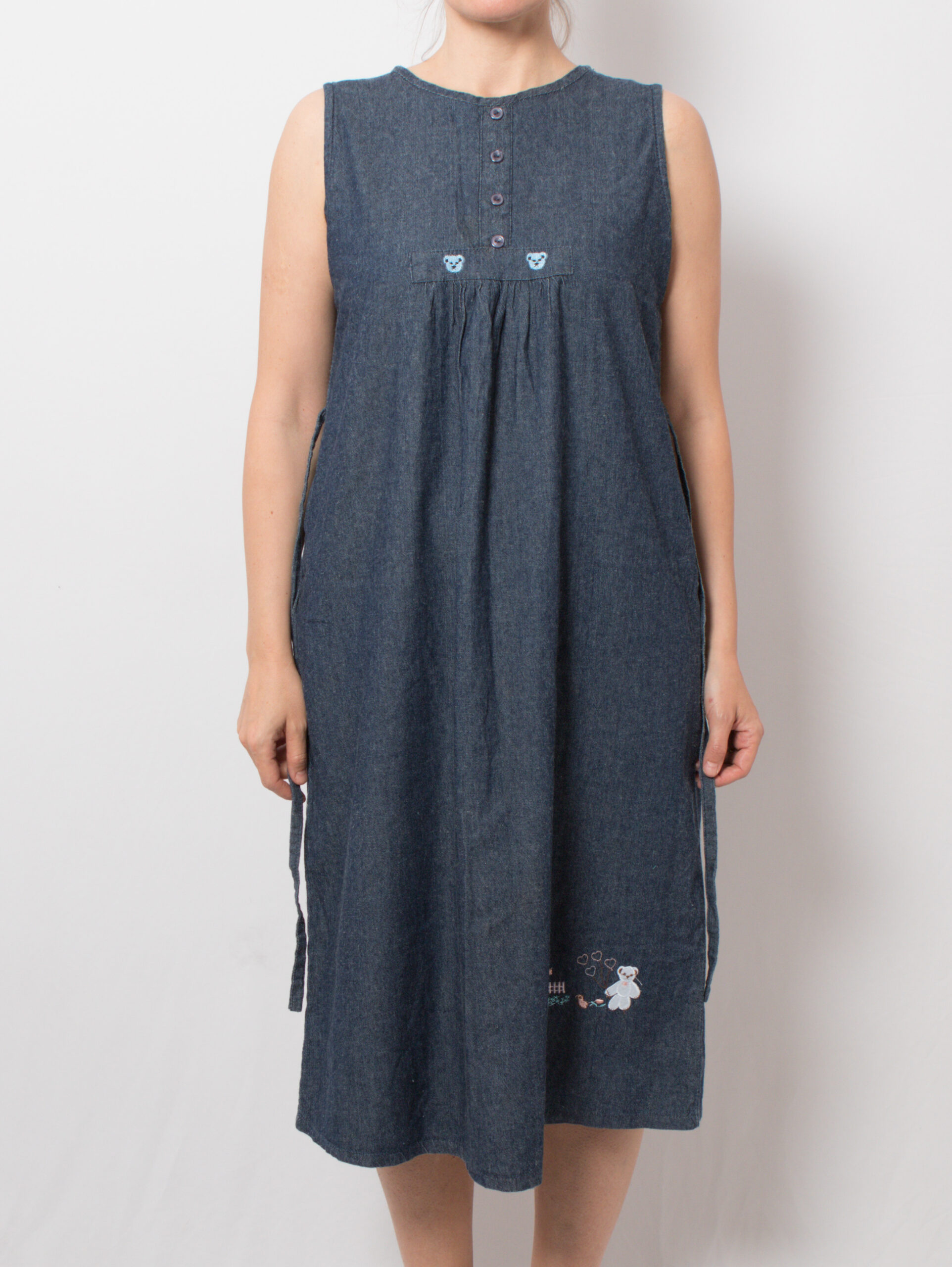 90s Denim Sarafan Dress 90s Denim Sarafan Dress - Image 4