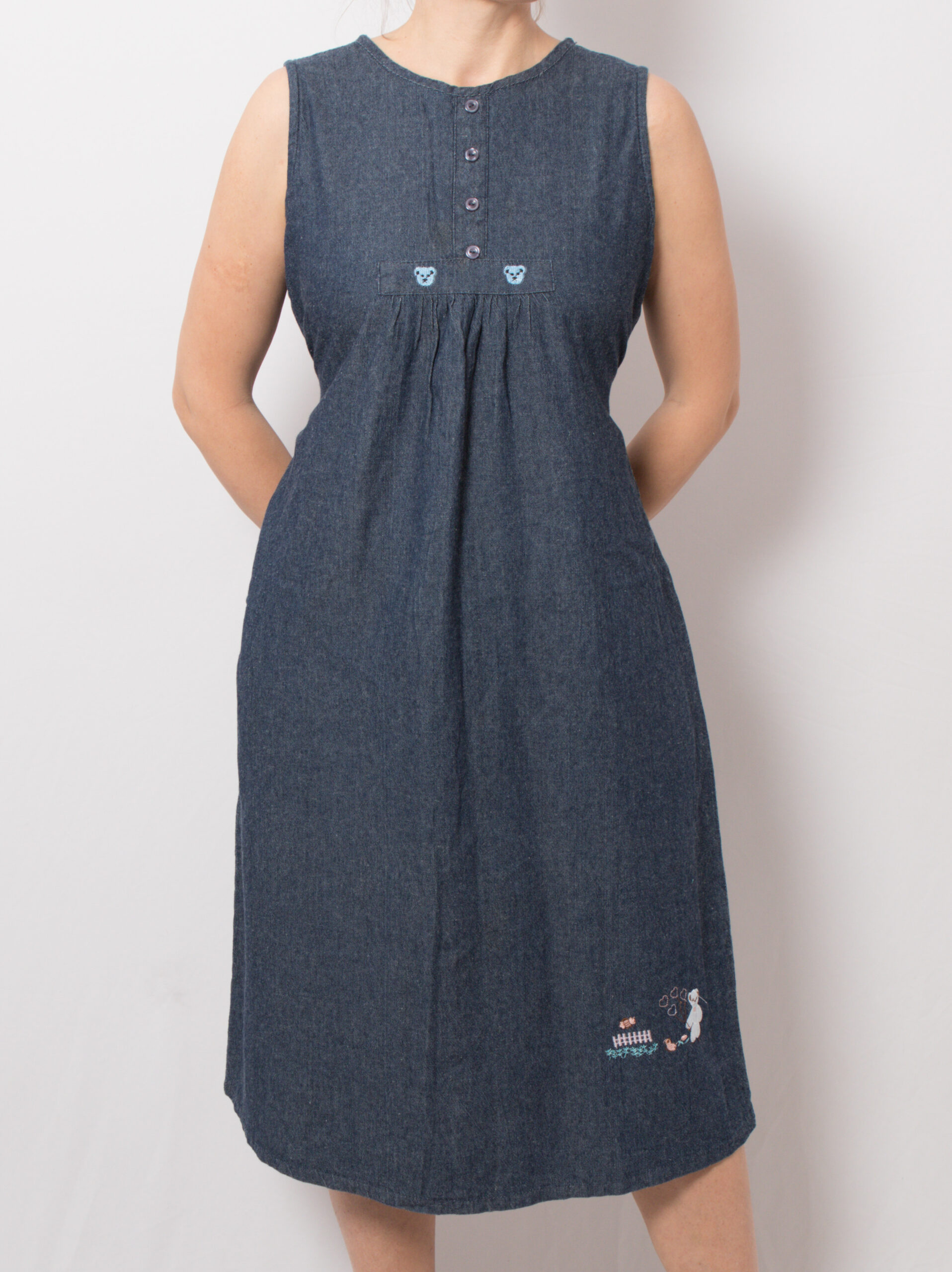 90s Denim Sarafan Dress 90s Denim Sarafan Dress - Image 7