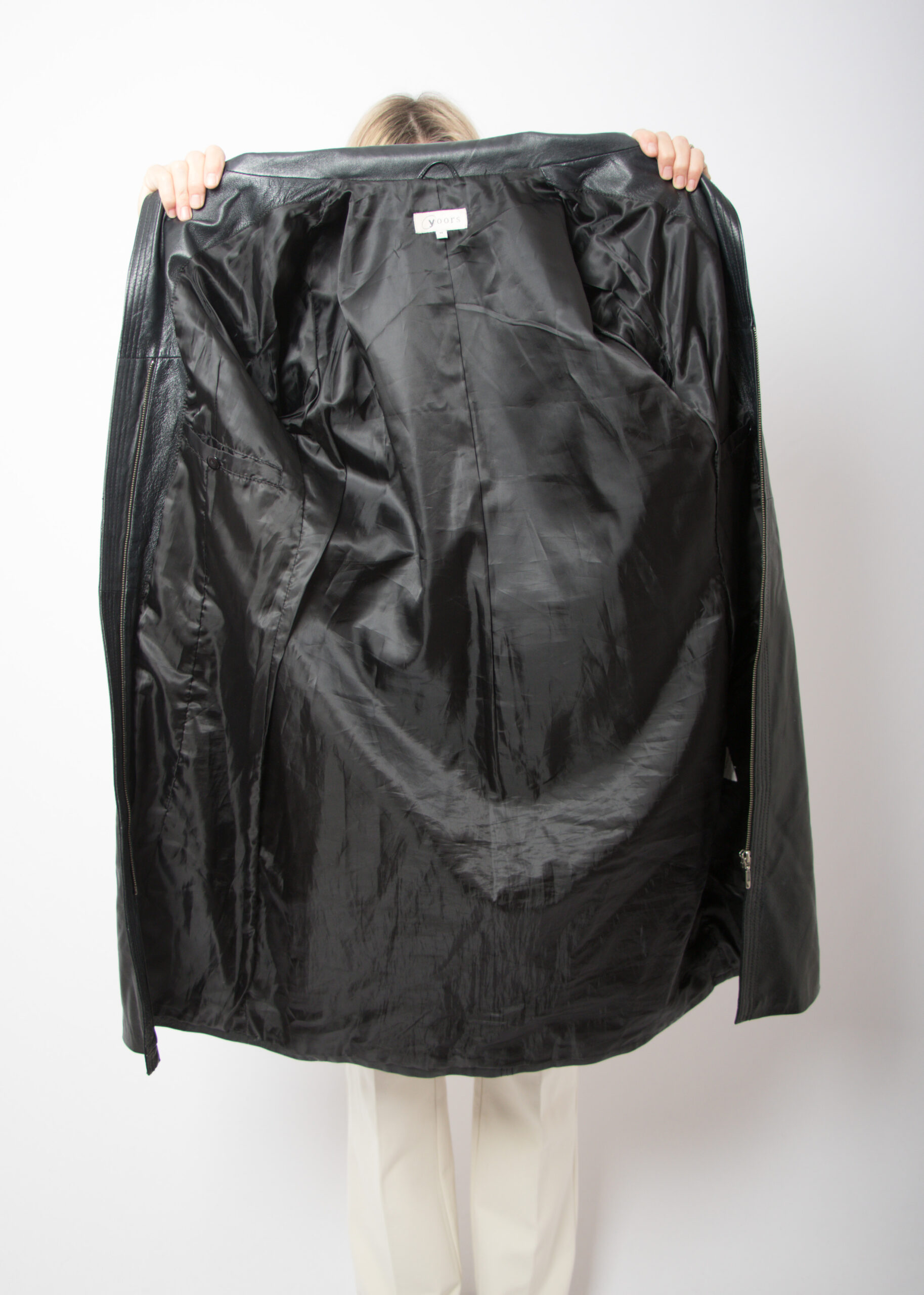 Minimalist 90s Leather Trench Coat Women Minimalist 90s Leather Trench Coat Women - Image 5