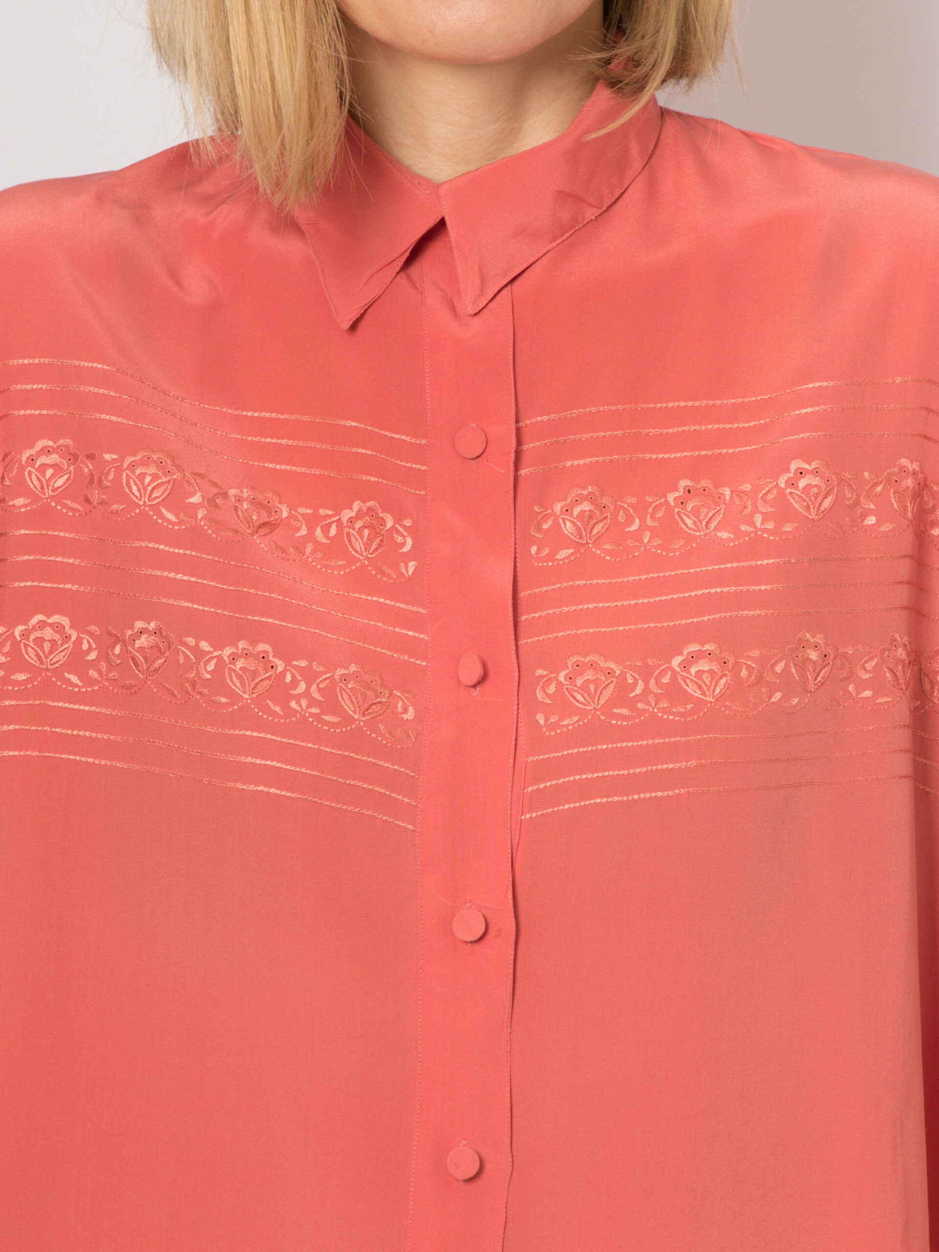 Vintage Embroidered Silk Blouse Vintage Embroidered Silk Blouse