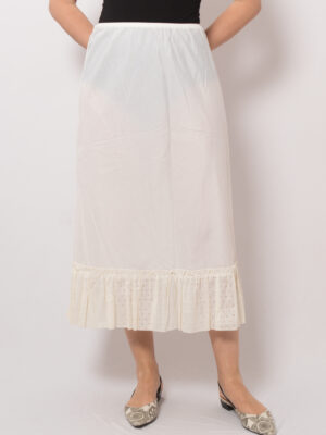 Vintage Long Cotton Half Slip