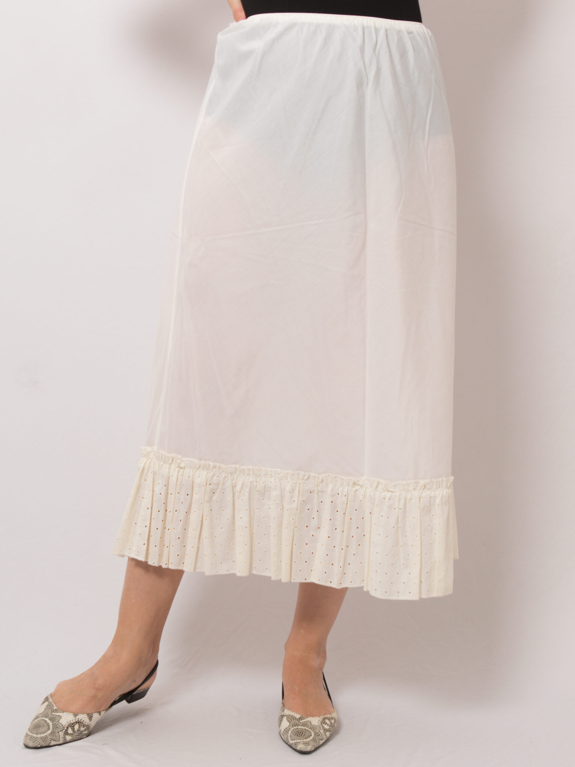 Vintage Long Cotton Half Slip Vintage Long Cotton Half Slip - Image 2