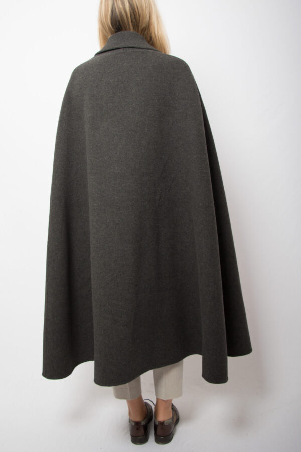 Handmade Vintage Long Wool Cloak - Image 3
