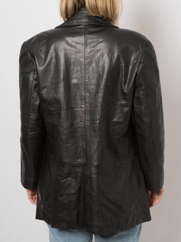Vintage Black Leather Jacket - Image 3