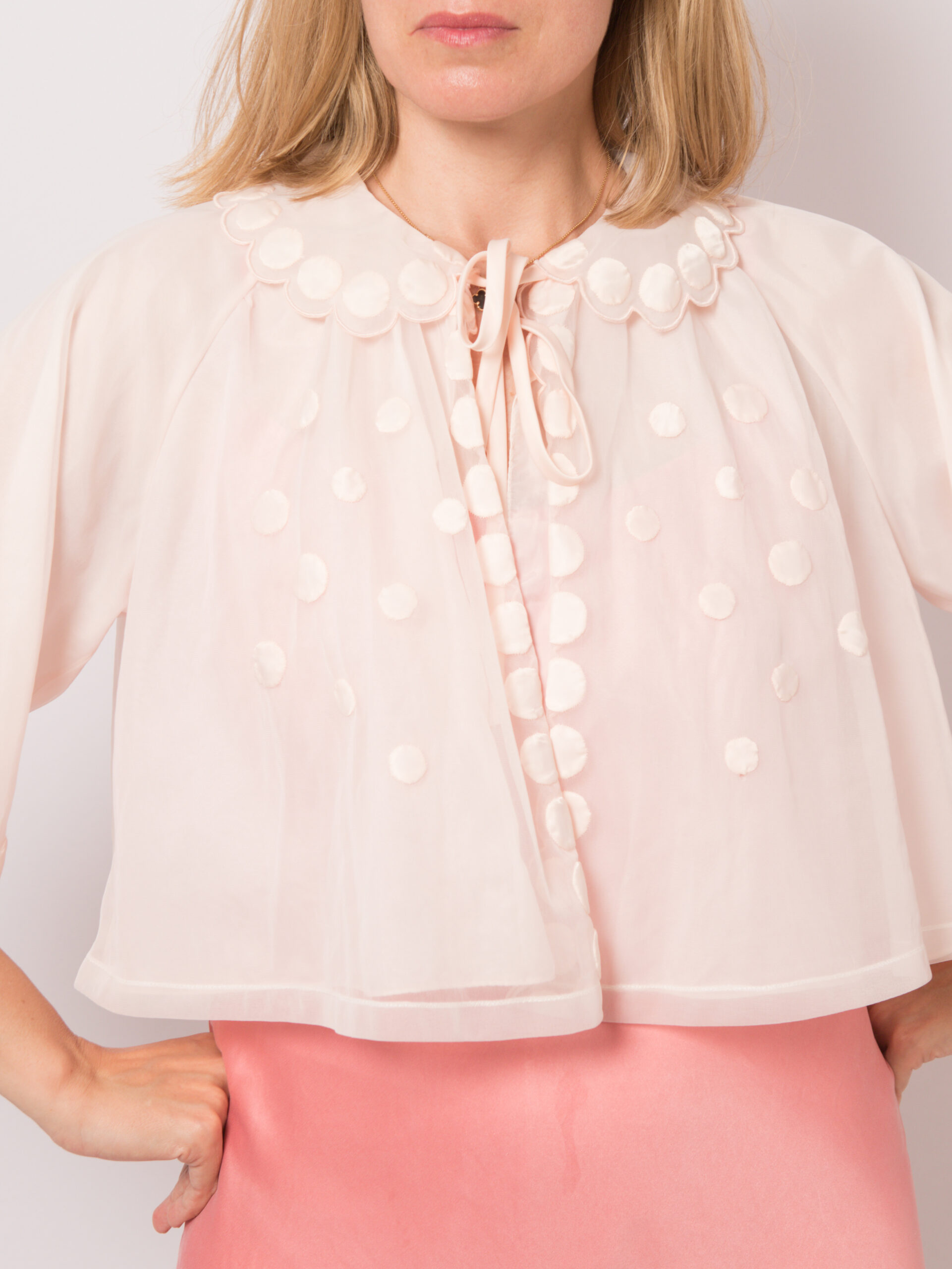 Vintage Sheer Bed Jacket by Hattie Carnegie Vintage Sheer Bed Jacket by Hattie Carnegie