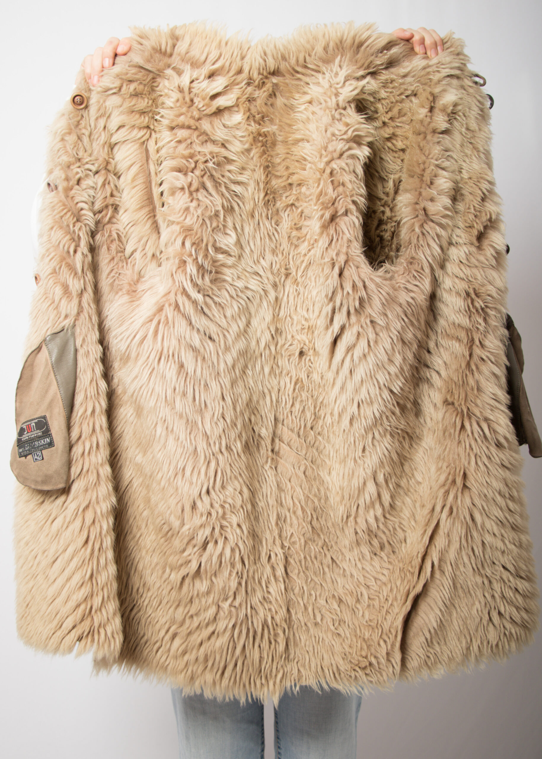 Vintage Striped Sheepskin Jacket Vintage Striped Sheepskin Jacket - Image 7
