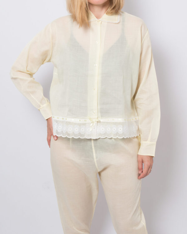 Vintage Sheer Linen Pajama Set - Image 6
