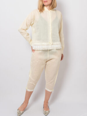 Vintage Sheer Linen Pajama Set