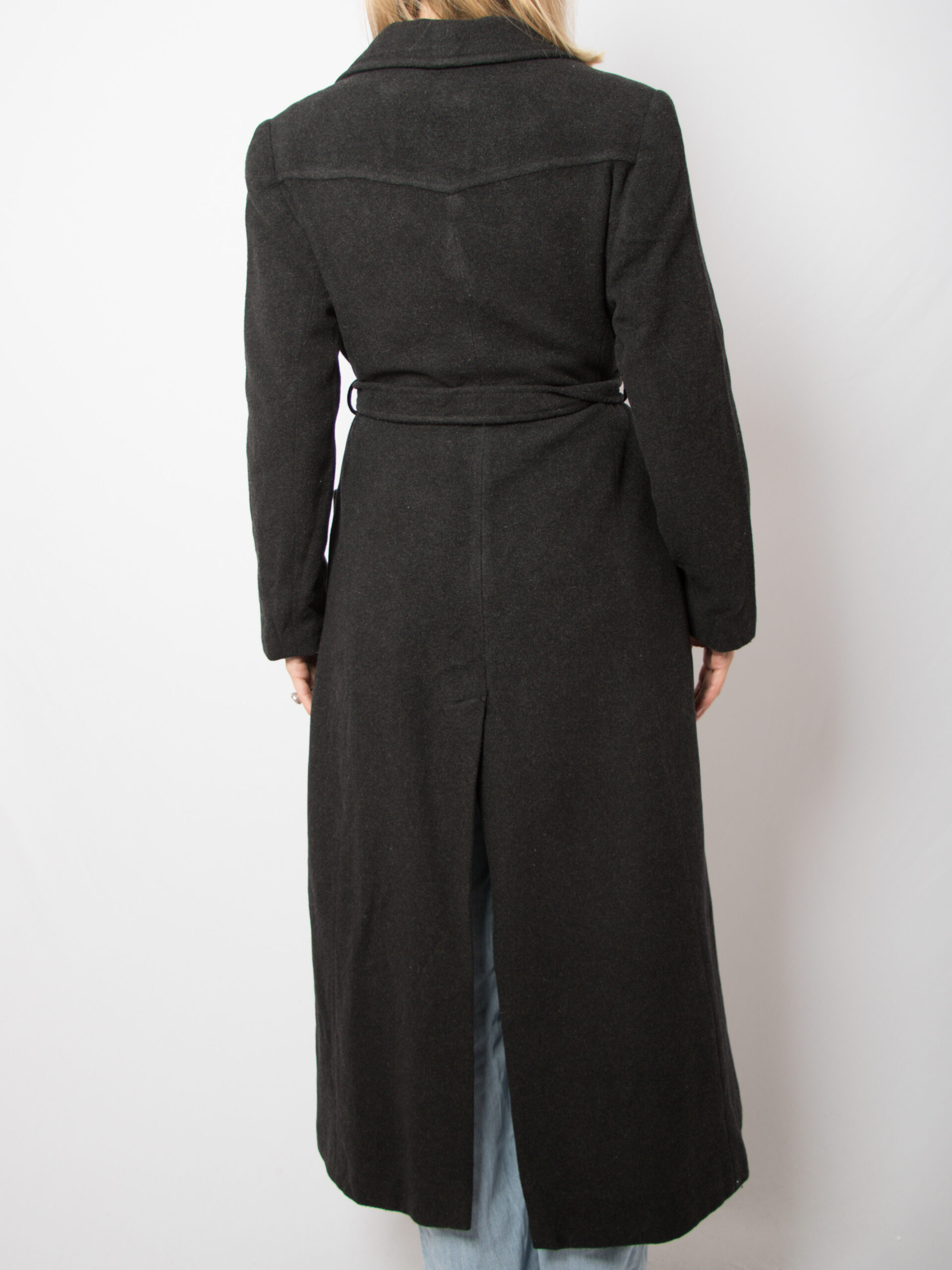 Vintage Long Wool Coat with belt Vintage Long Wool Coat with belt - Image 2