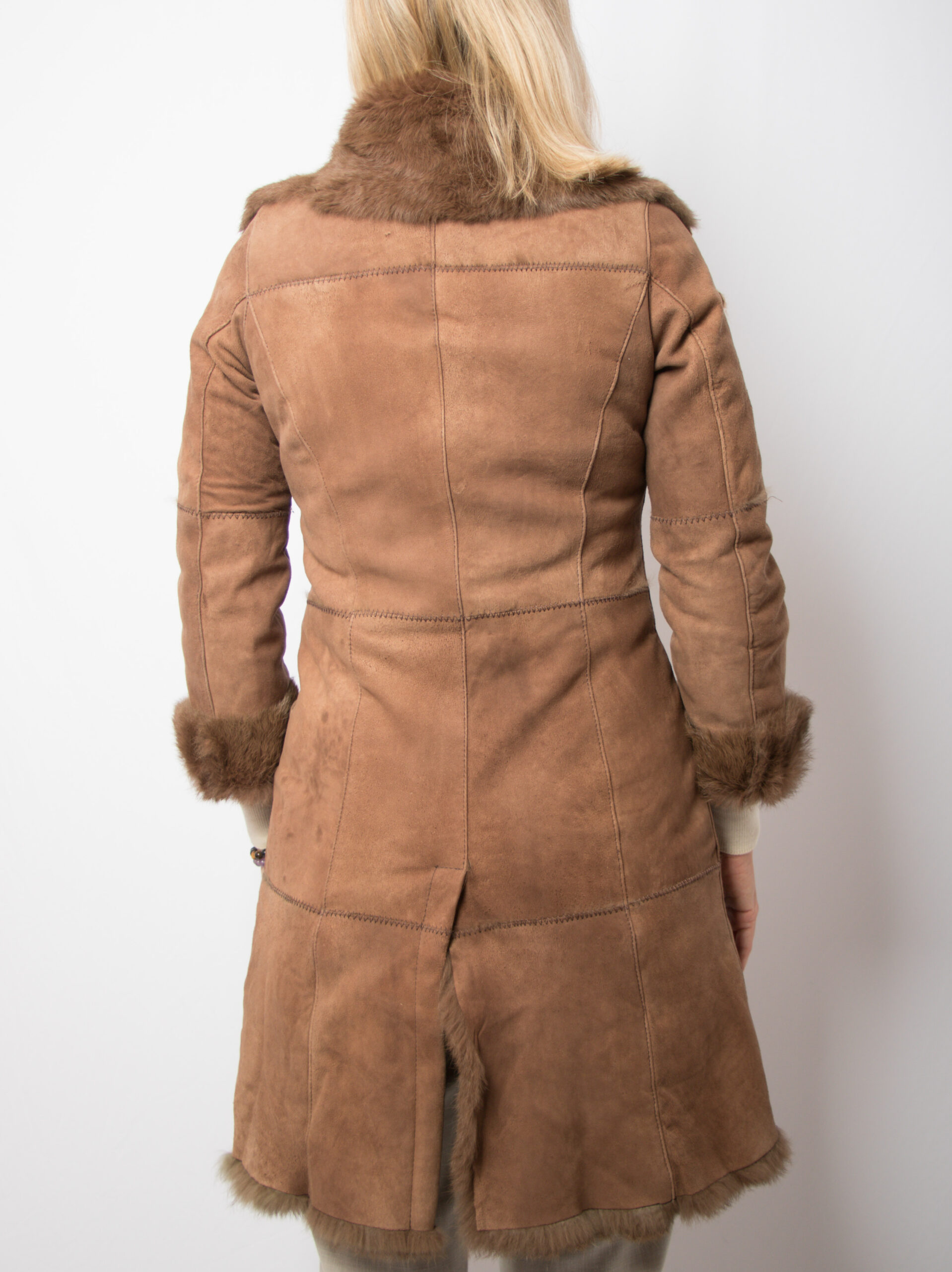 Stefanel Suede and Rabbit Fur Coat Stefanel Suede and Rabbit Fur Coat - Image 4