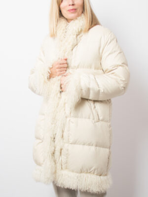 Ivory White Long Down Coat