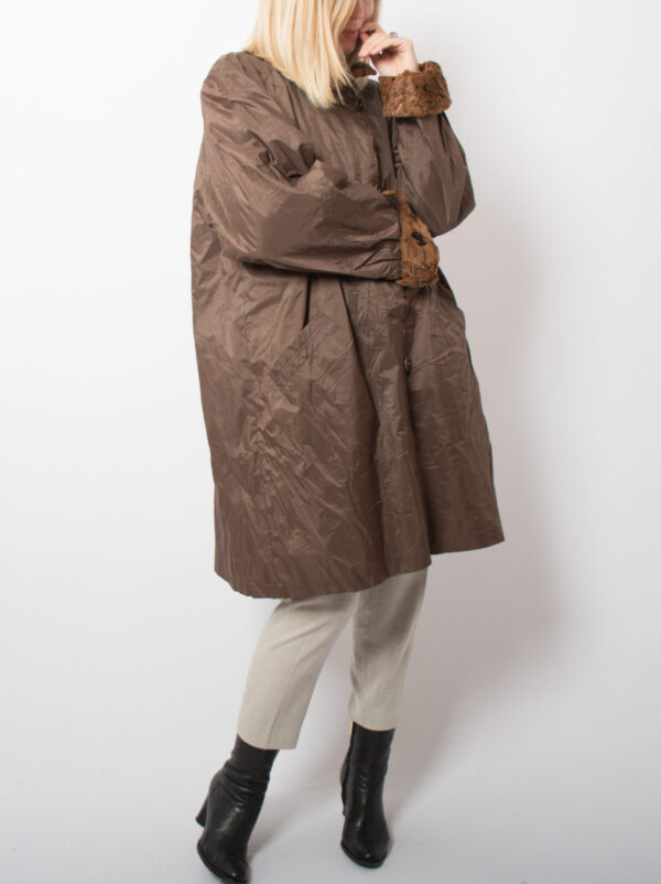 Vintage Floral Fur Lining Coat - Image 5