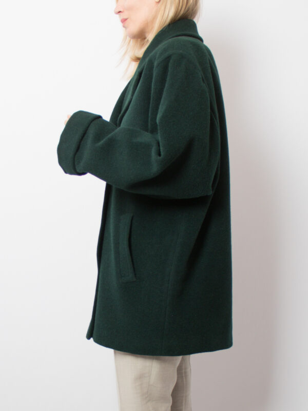 Vintage Oversized Green Overcoat - Image 3