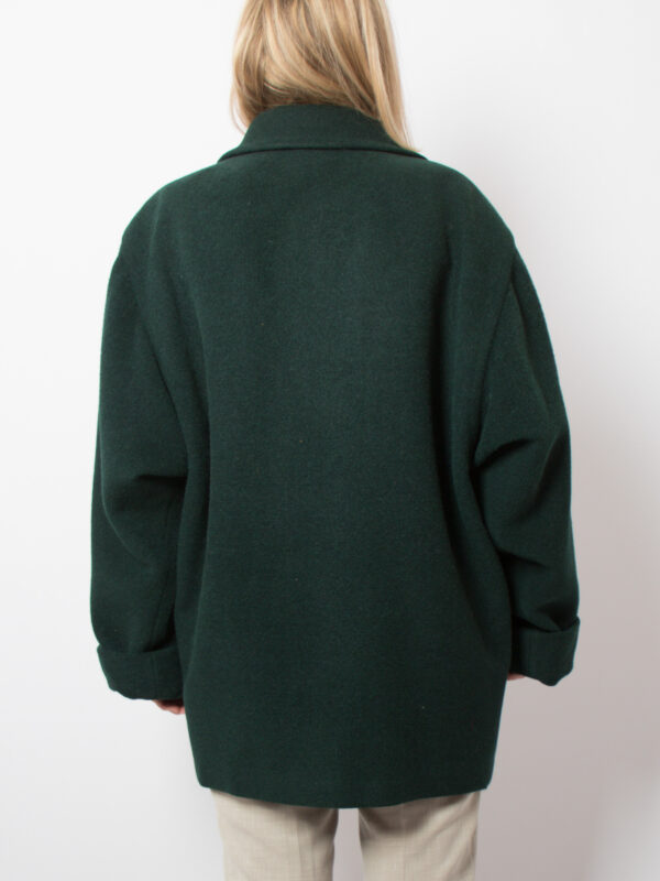 Vintage Oversized Green Overcoat - Image 4