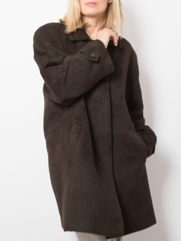 Vintage Fuzzy Cashmere Coat - Image 5