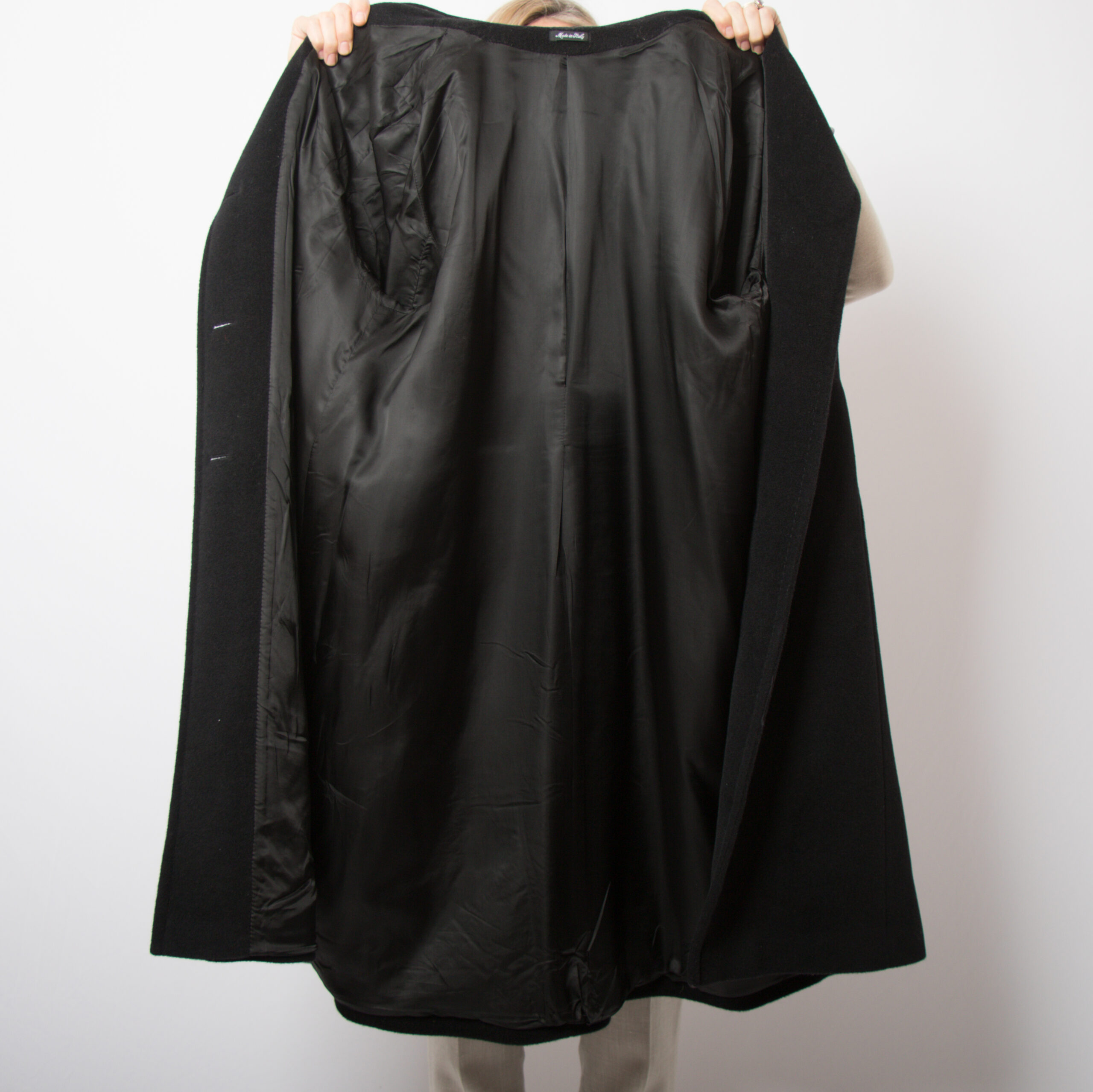 Vintage Black Wool Swing Coat Vintage Black Wool Swing Coat - Image 8