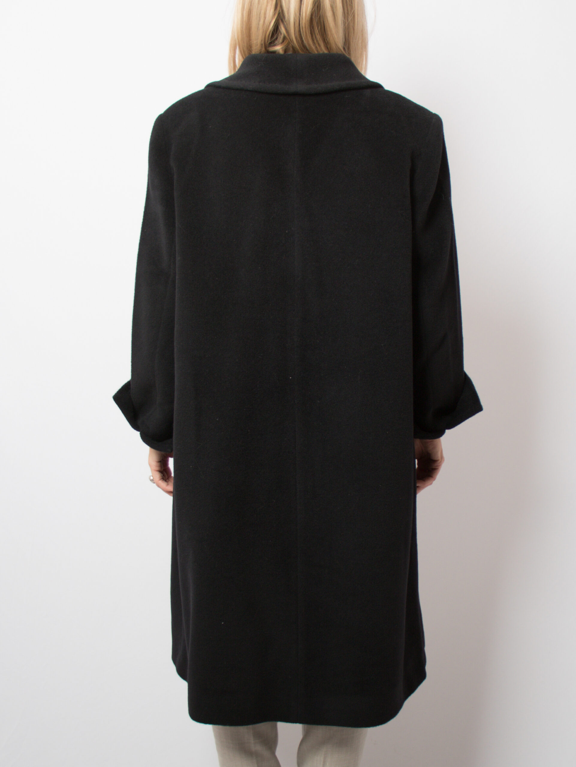 Vintage Black Wool Swing Coat Vintage Black Wool Swing Coat - Image 4