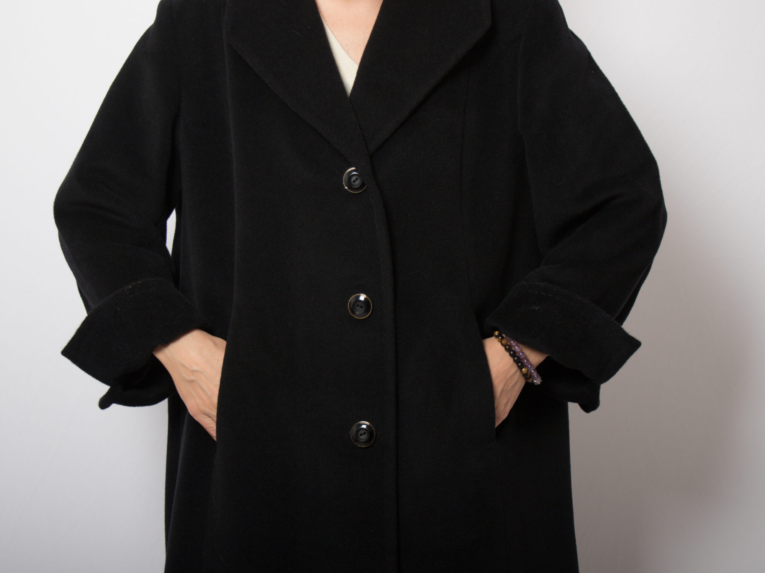 Vintage Black Wool Swing Coat Vintage Black Wool Swing Coat - Image 6