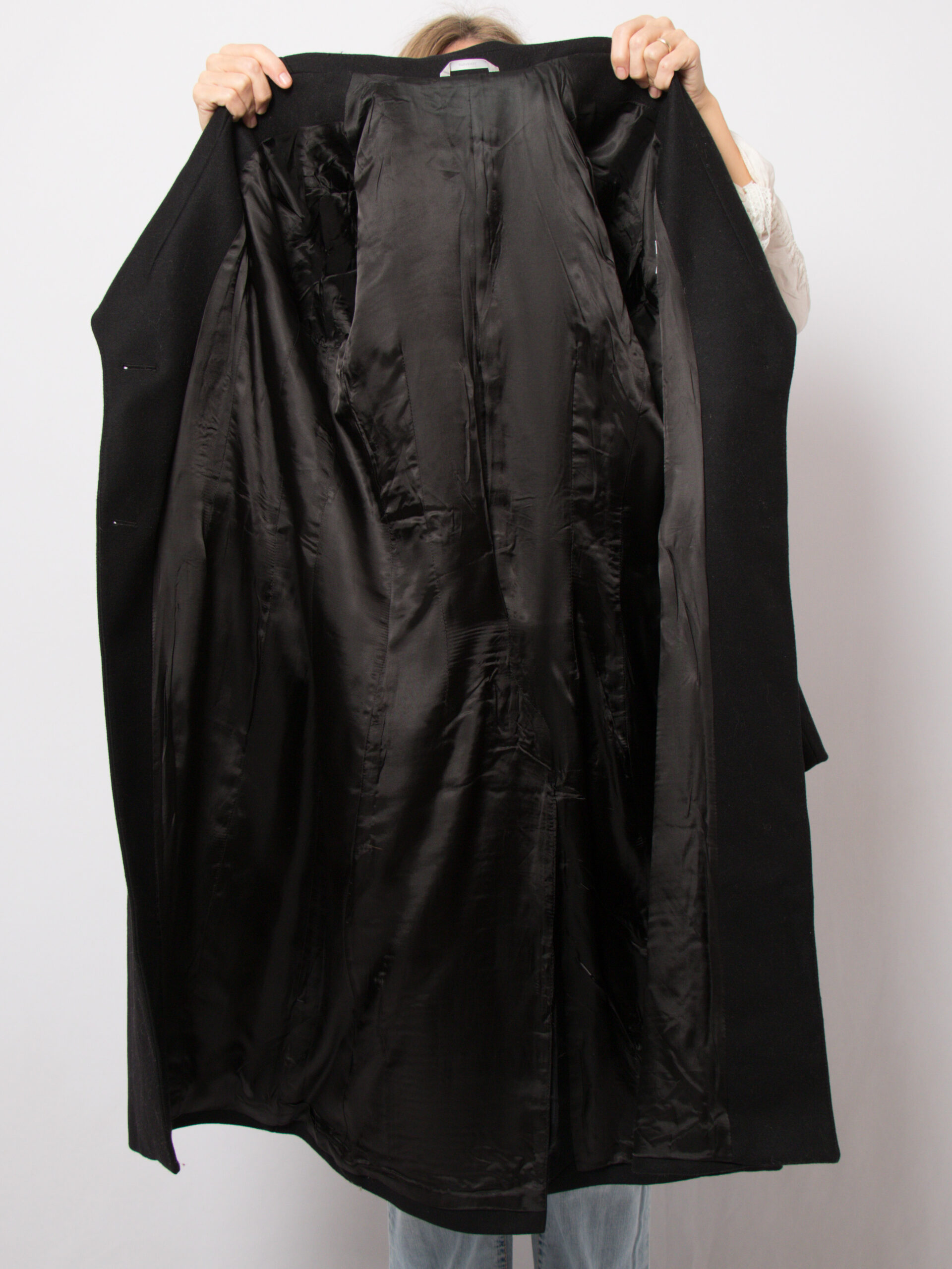 Minimalist Stefanel Black Wool Coat Minimalist Stefanel Black Wool Coat - Image 7