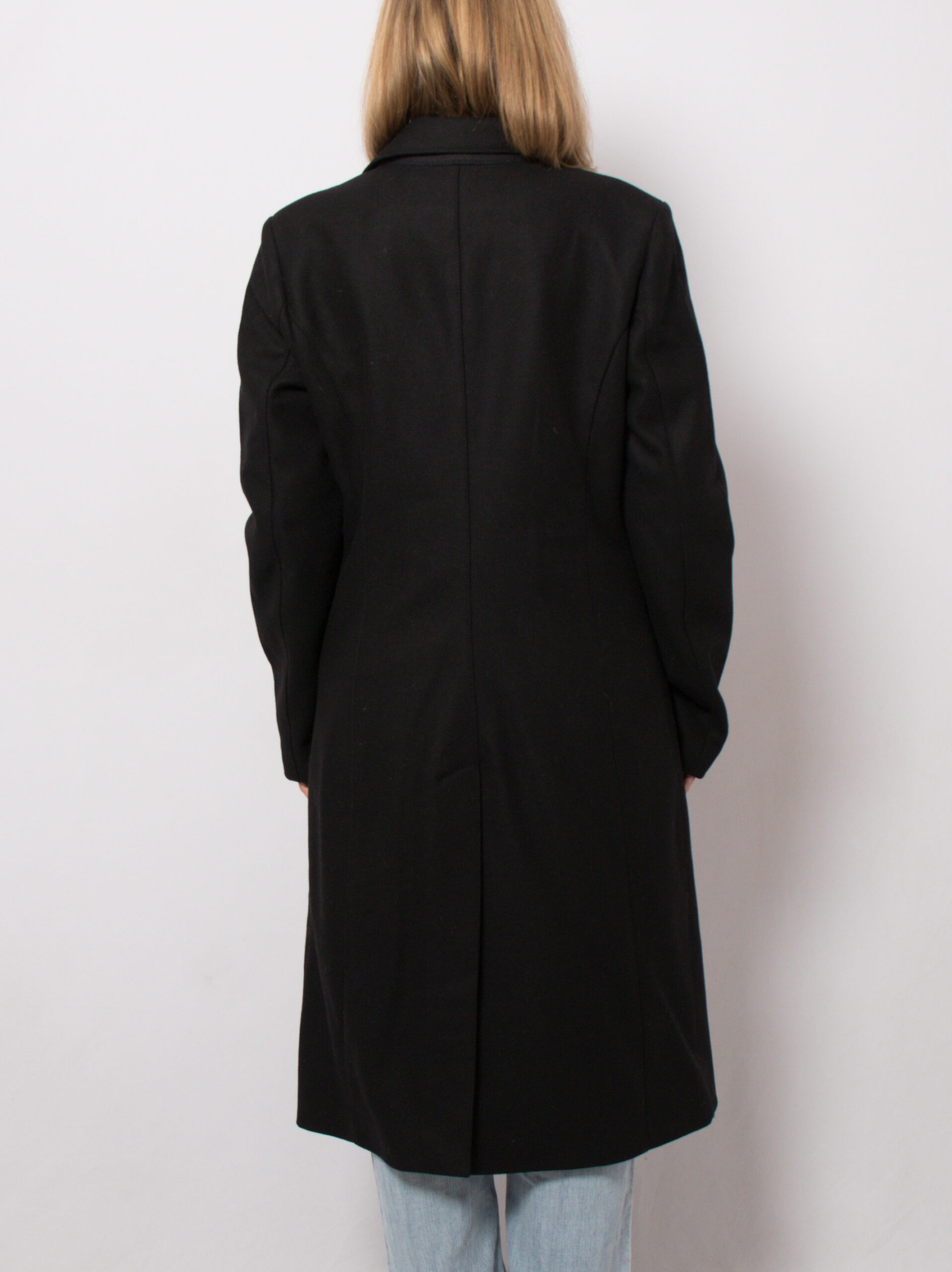 Minimalist Stefanel Black Wool Coat Minimalist Stefanel Black Wool Coat - Image 4