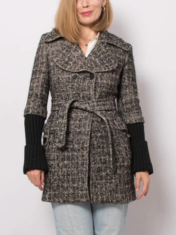 Vintage Patrizia Pepe Tweed Coat - Image 2