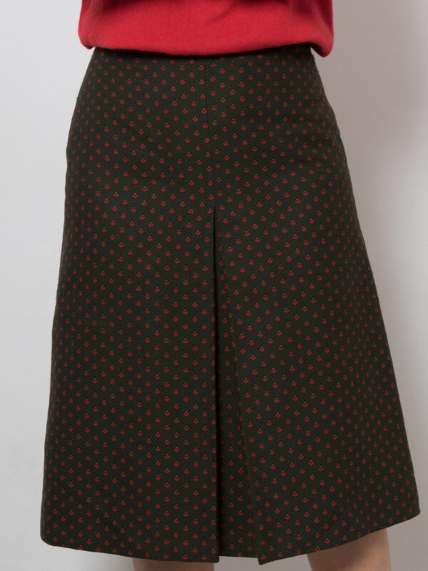 80s 70s Pleated Wool Skirt - Image 5