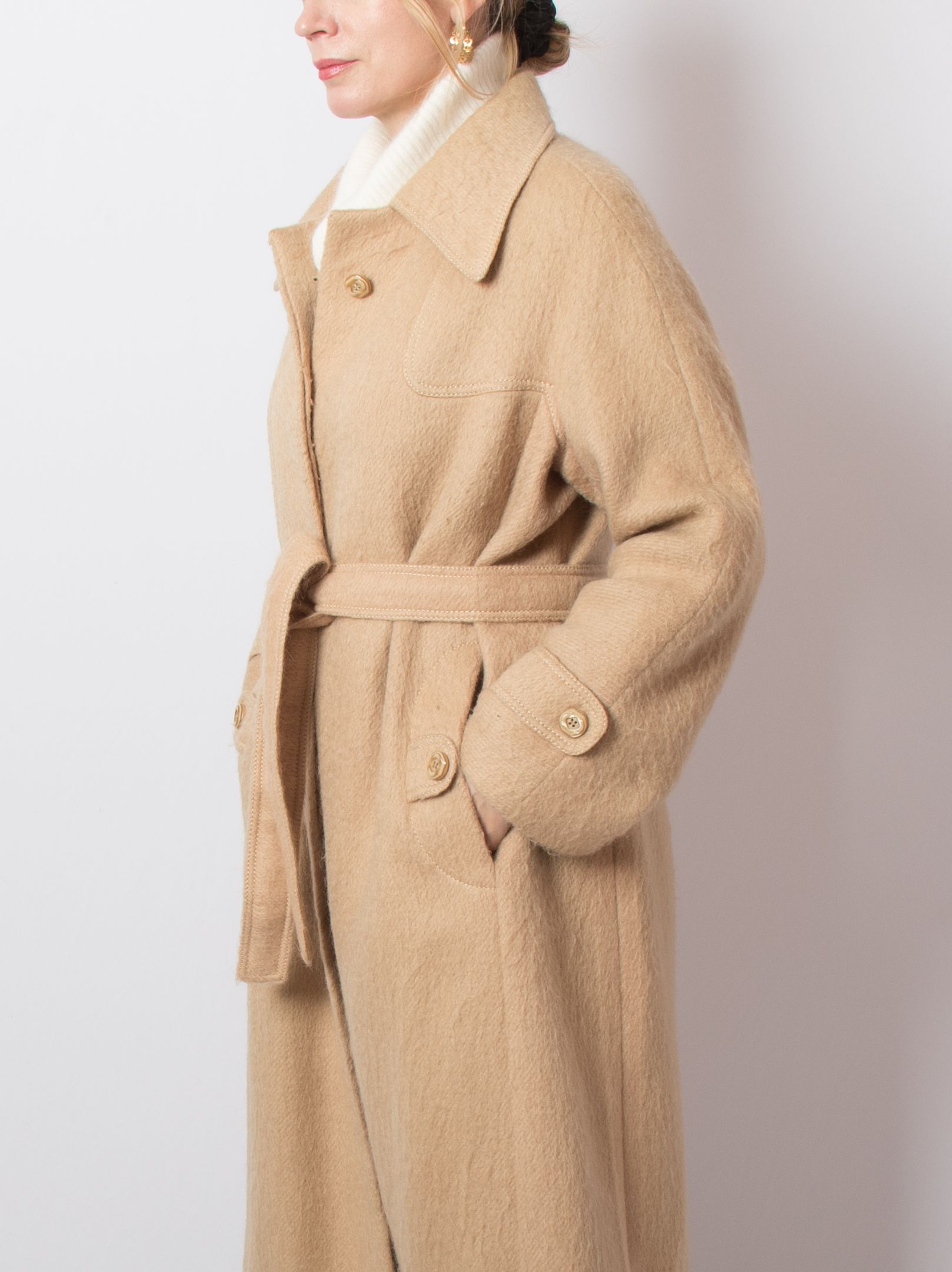 Vintage Wool Trench Coat Vintage Wool Trench Coat - Image 6