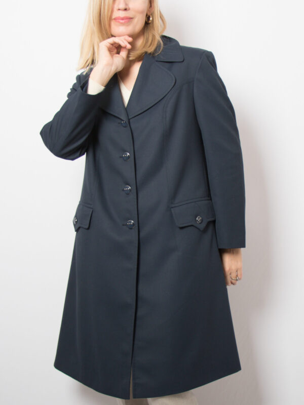 Vintage French Navy Trench Coat