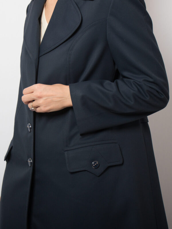 Vintage French Navy Trench Coat - Image 6