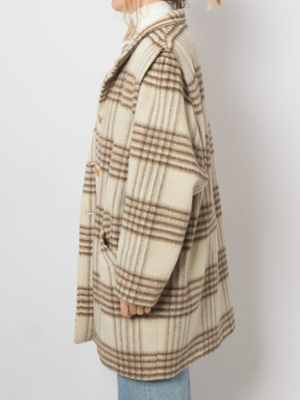 Vintage Plaid Llama Coat - Image 3
