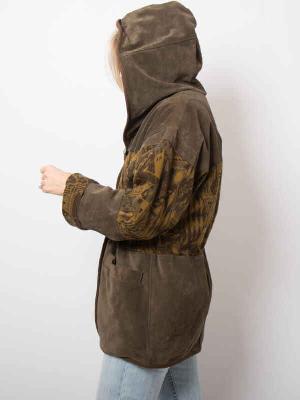 80s Blanket Coat with Hood - Image 2