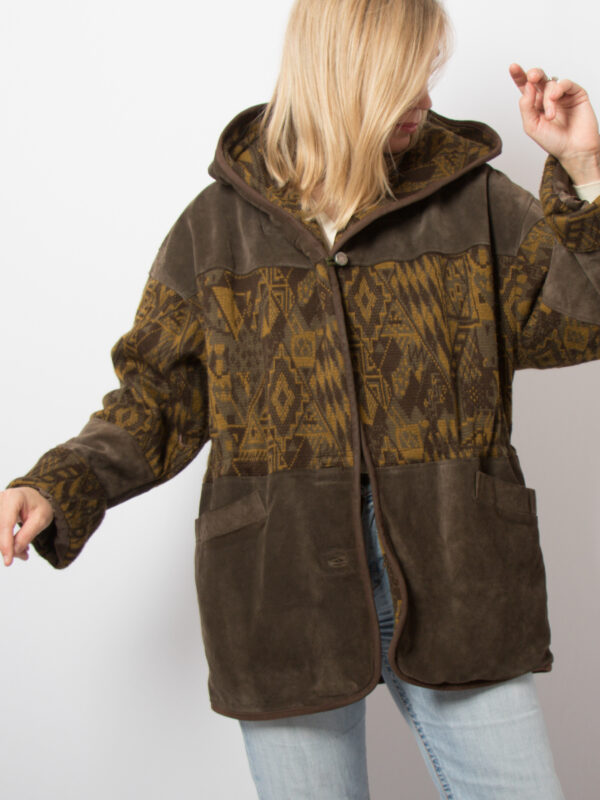 80s Blanket Coat with Hood - Image 4
