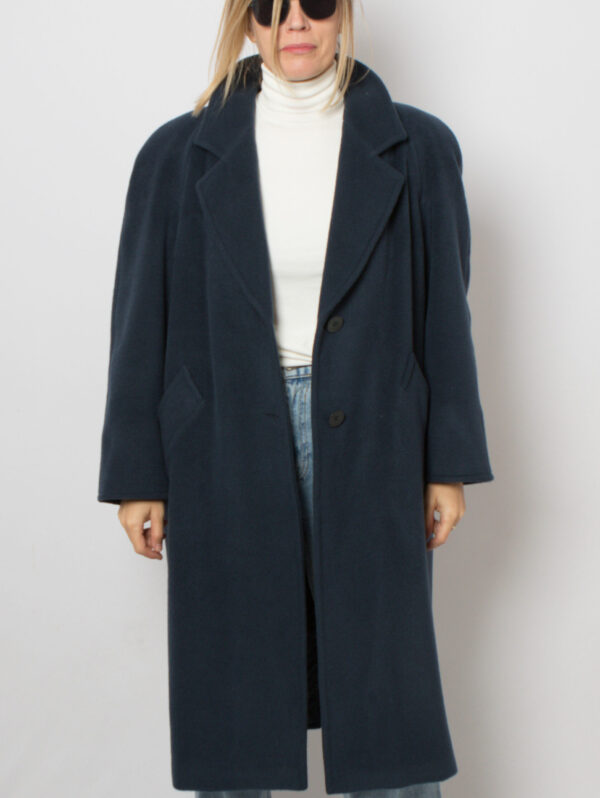 Vintage PERSONA Teal Cashmere Coat - Image 2