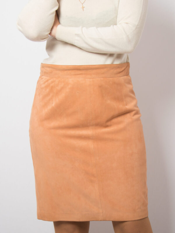 vintage orange suede skirt
