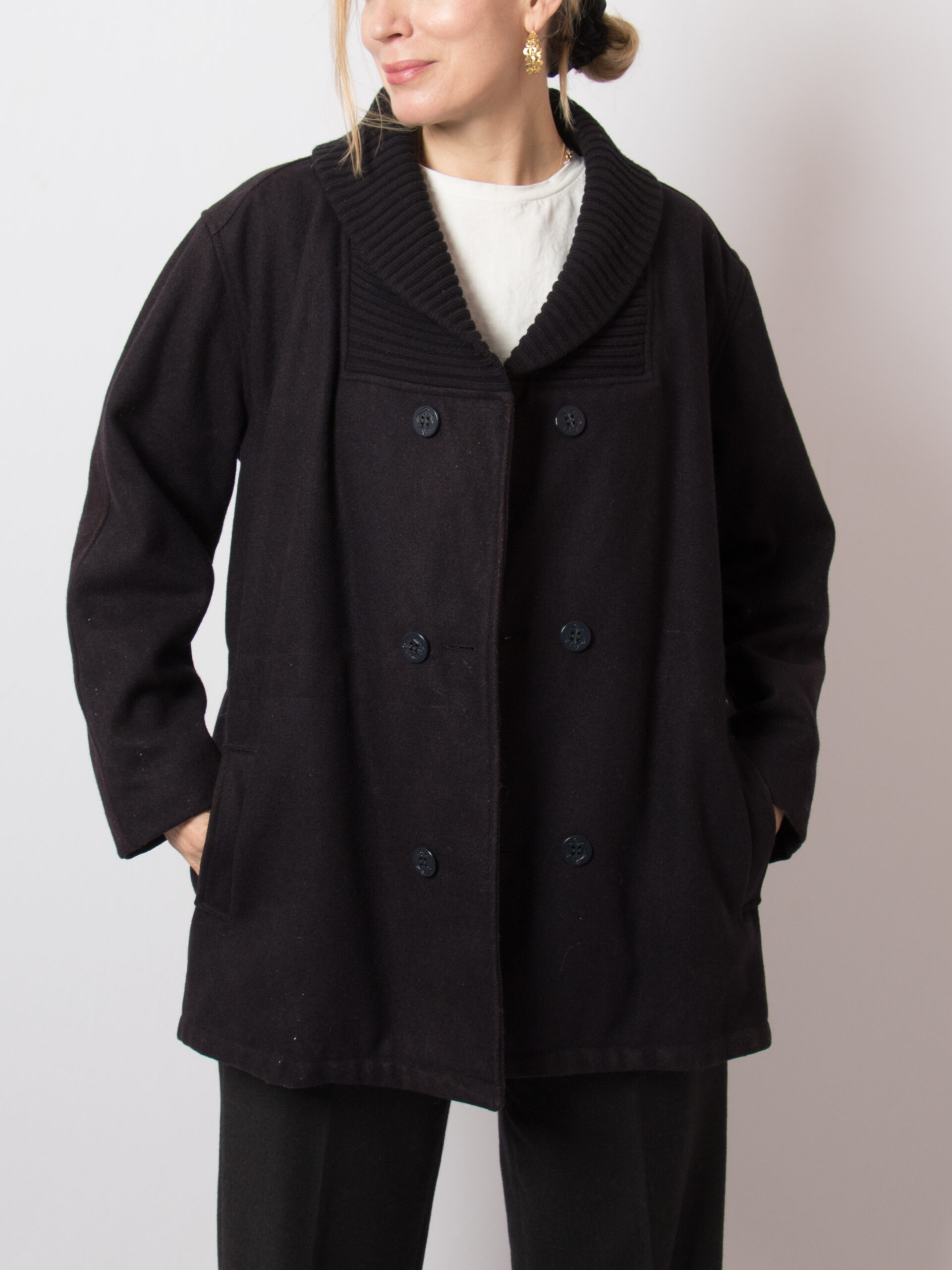 90s Marlboro Navy Pea Coat Men 90s Marlboro Navy Pea Coat Men