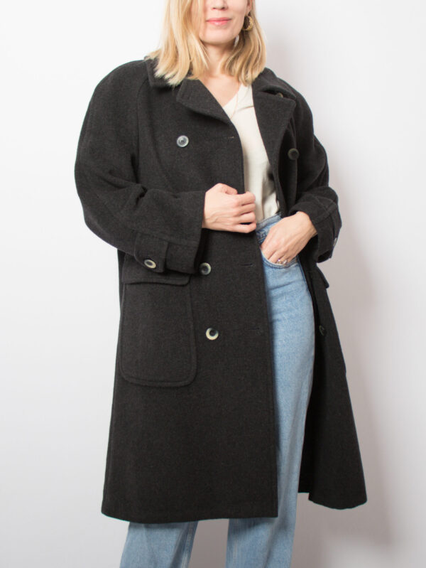 80s Oversized Mohair Coat - Image 3