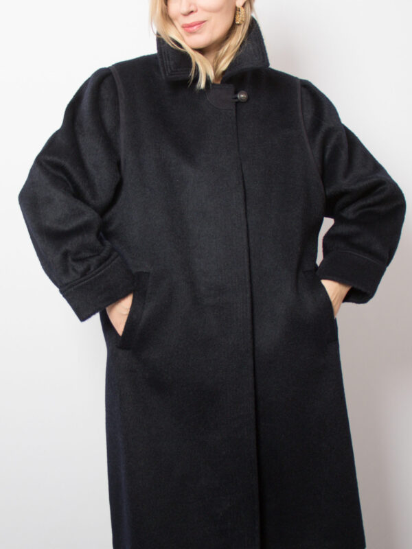 Vintage C&A Blue Alpaca Coat - Image 3