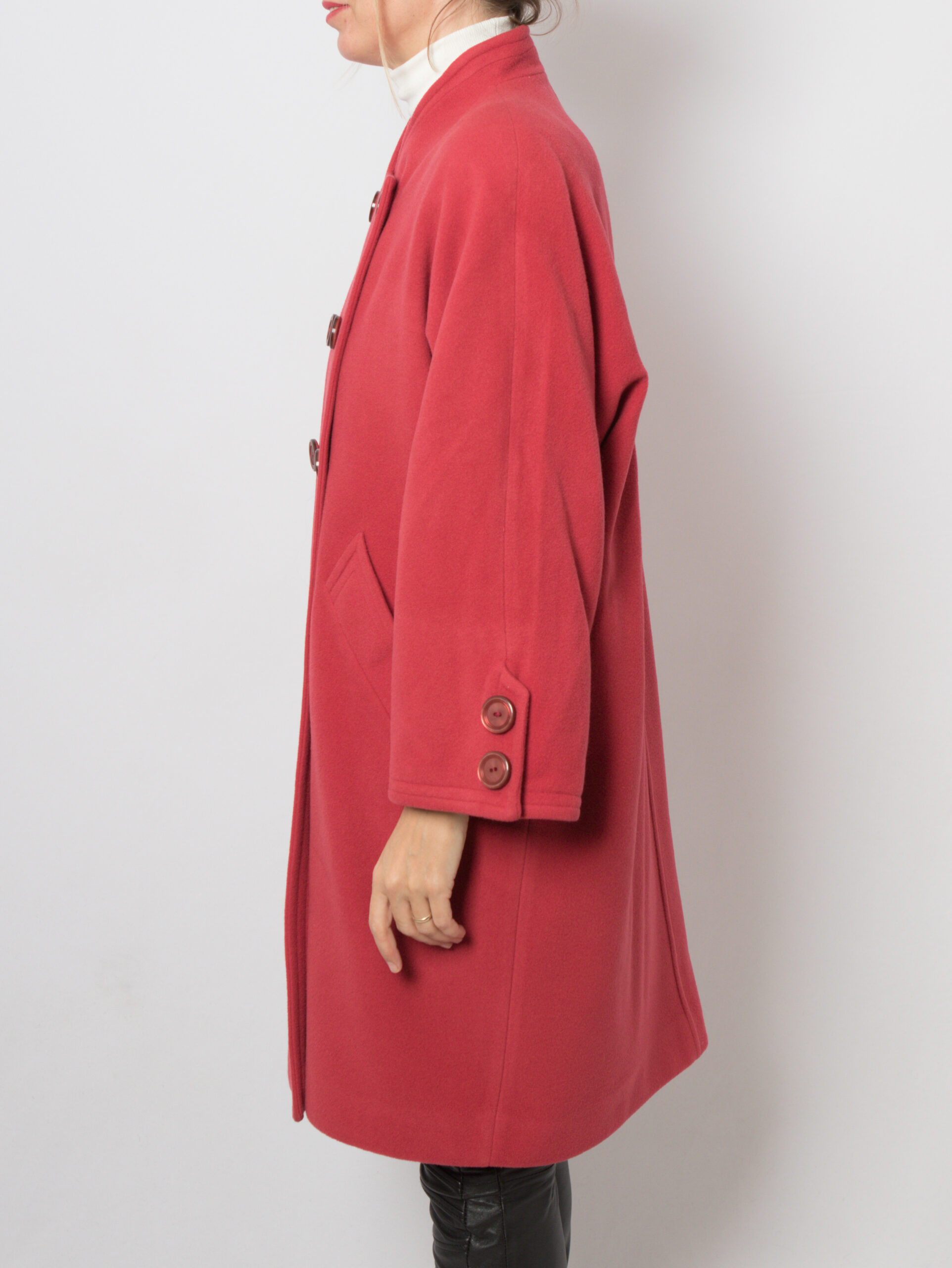 80s Pink Wool Coat 80s Pink Wool Coat - Image 3