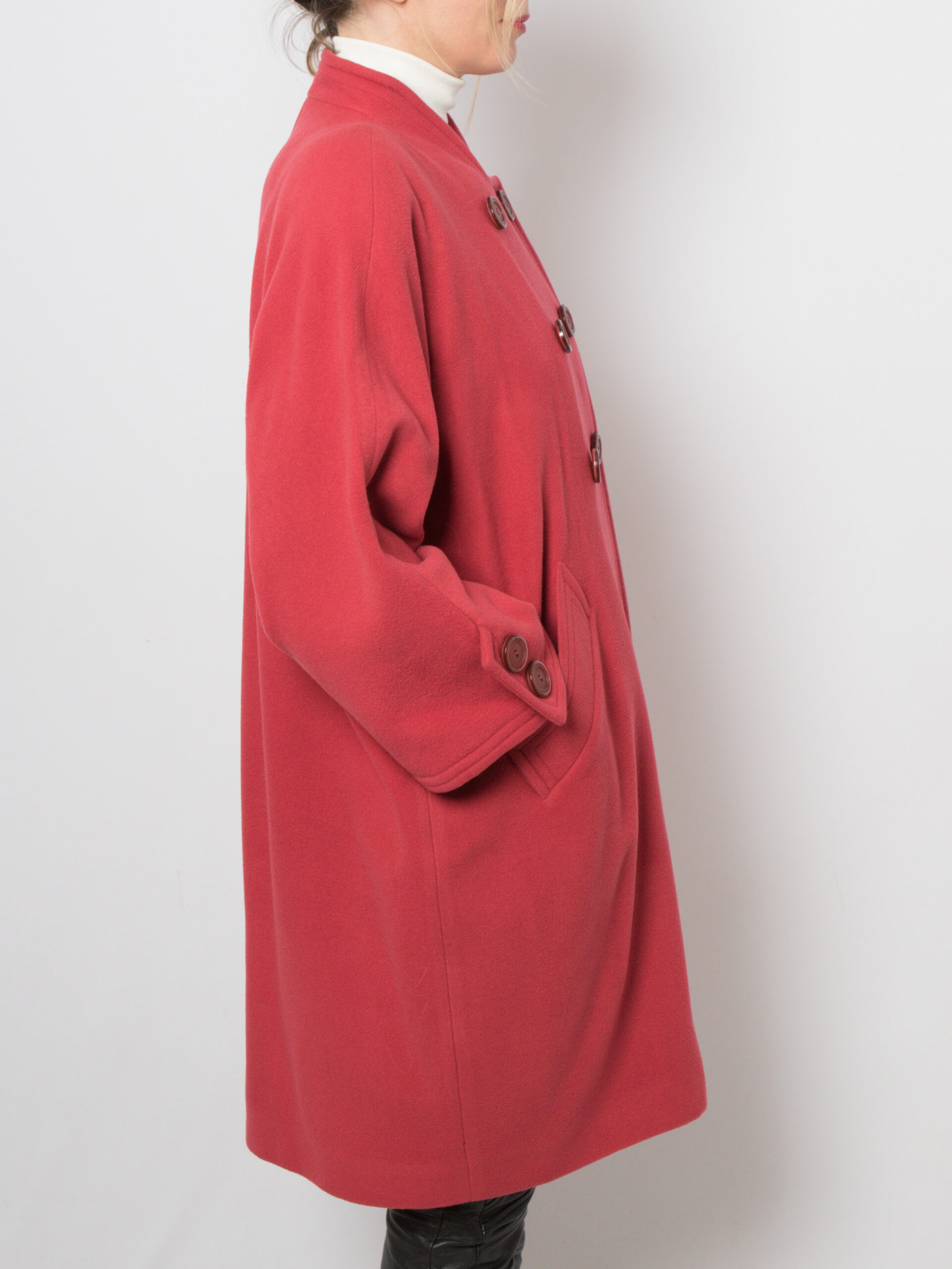80s Pink Wool Coat 80s Pink Wool Coat - Image 5