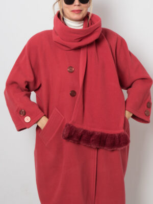 80s Pink Wool Coat