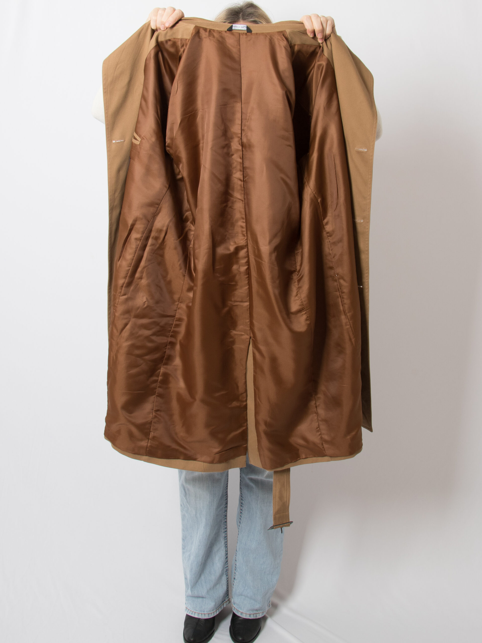 Vintage Italian Camel Trench Coat Vintage Italian Camel Trench Coat - Image 9