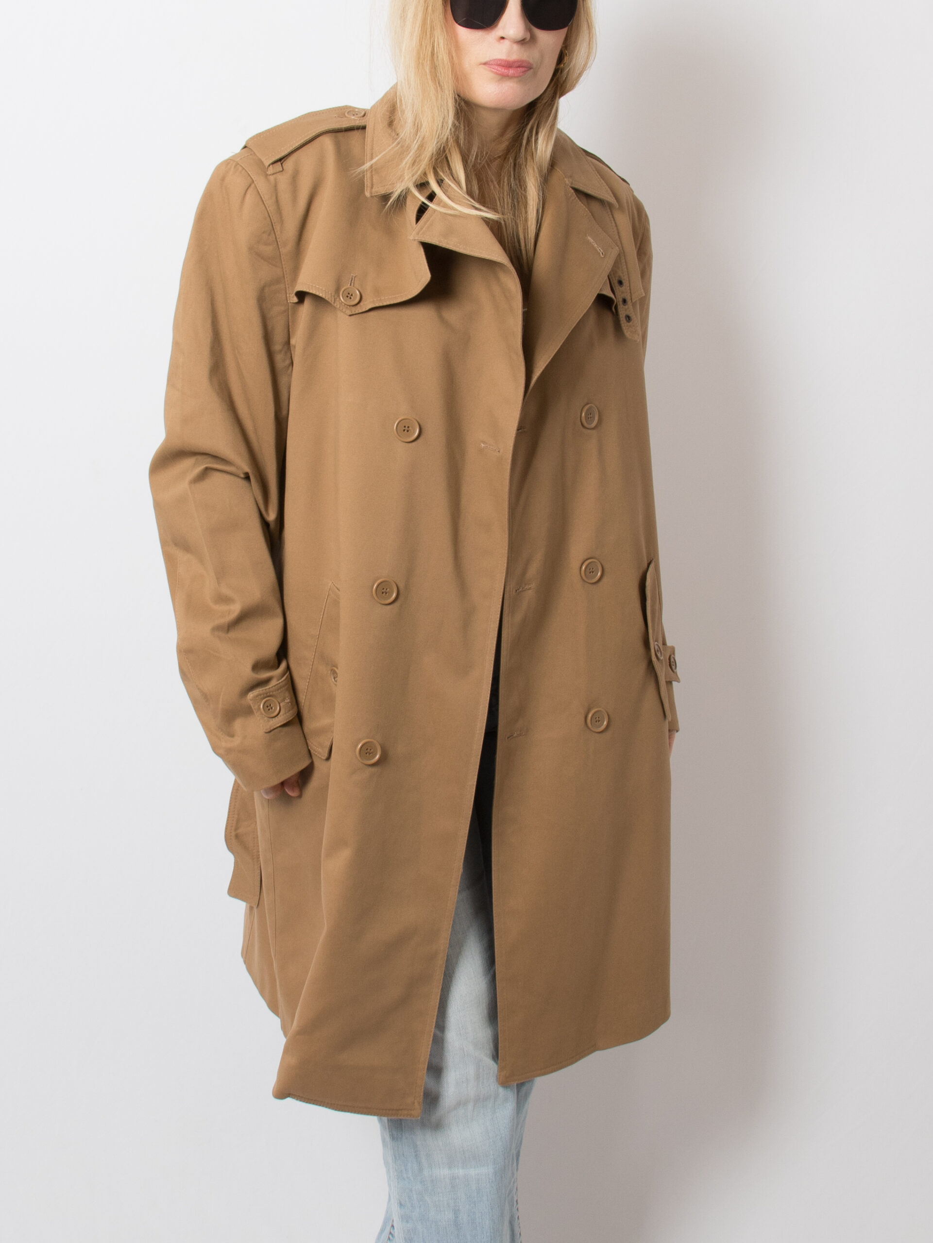 Vintage Italian Camel Trench Coat Vintage Italian Camel Trench Coat - Image 2