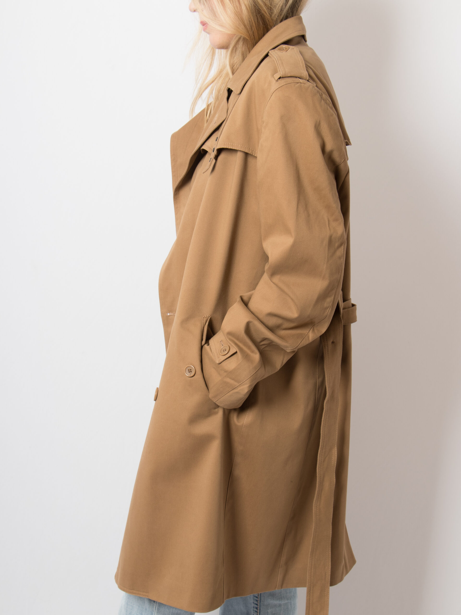 Vintage Italian Camel Trench Coat Vintage Italian Camel Trench Coat - Image 3